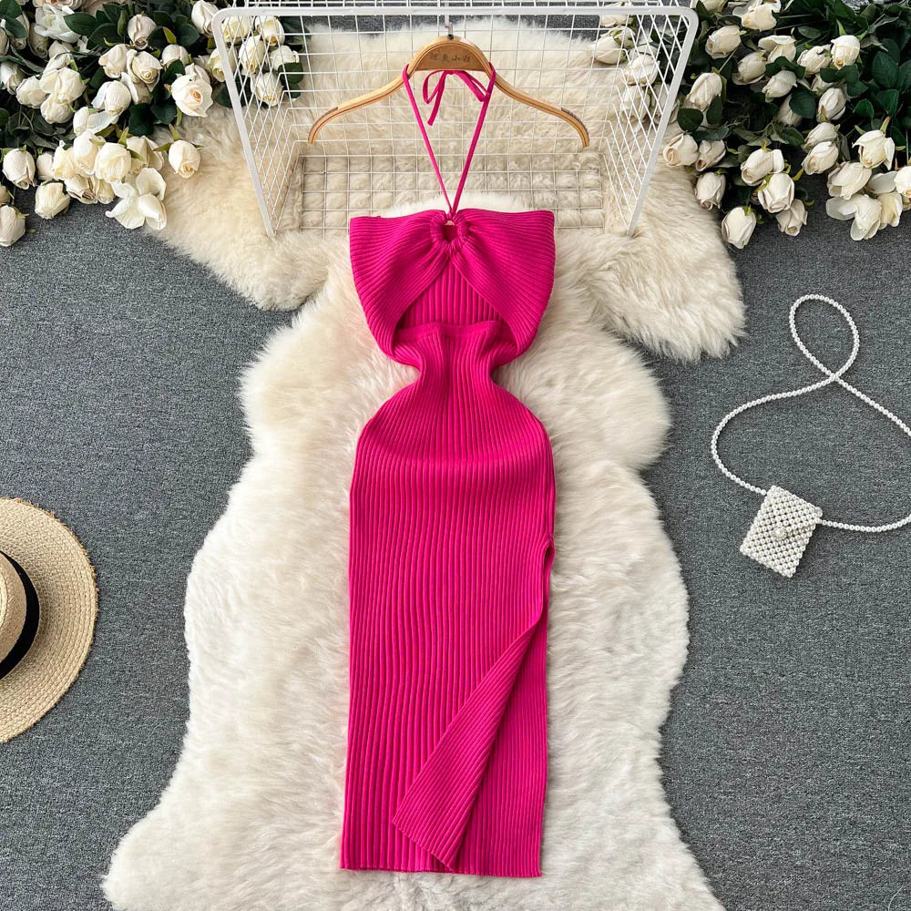 Split Knitted Summer Dress